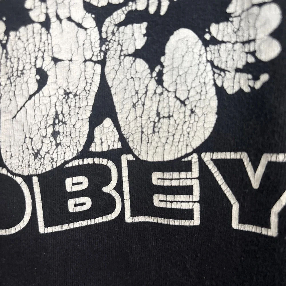 Obey Graphic T-Shirt Mind's Eye Angel Size XXL Distressed Fairey Tee streetwear